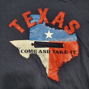 Home Of The Brave Graphic SS Dark Navy Tee "Texas Come And Take It" - Size Large